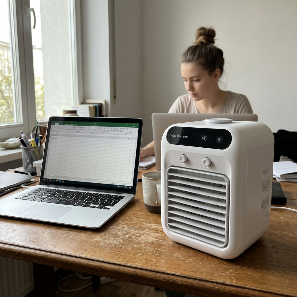 Customer using Frezoro Portable Cooling Fan 1