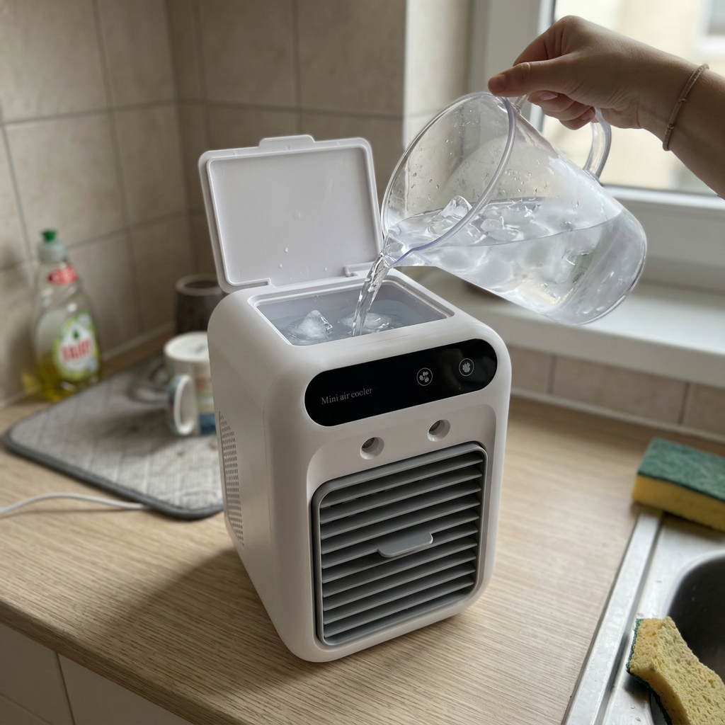 Customer using Frezoro Portable Cooling Fan 3